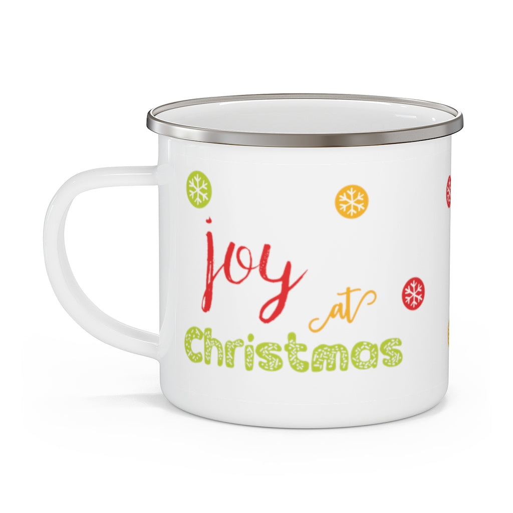 Joy At Christmas Enamel Mug