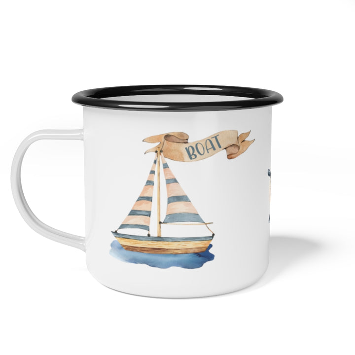 Fun Nautical Enamel Cup