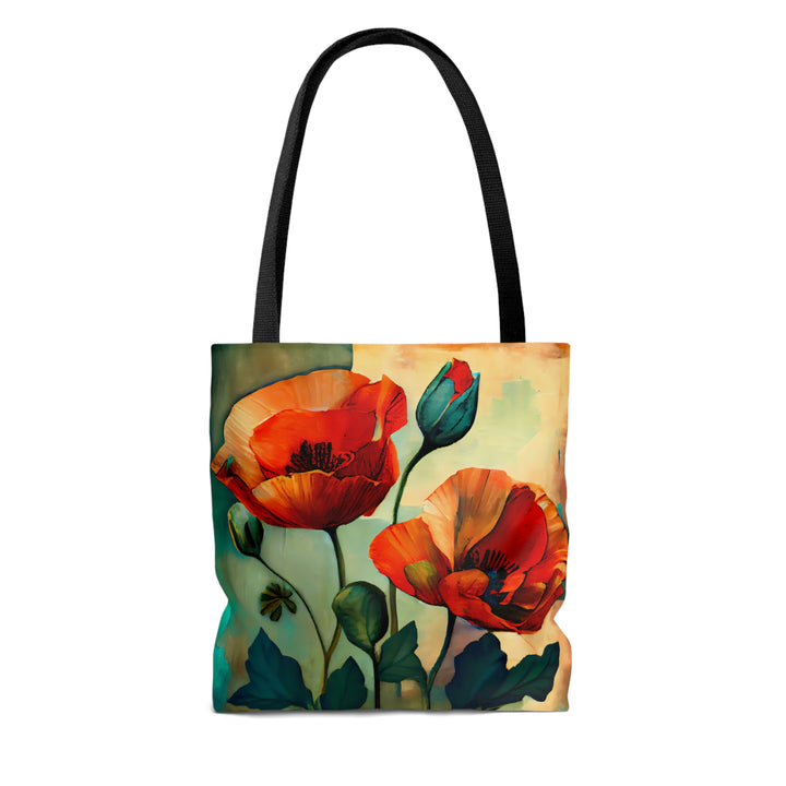 Blooming Poppies Colorful Tote Bag