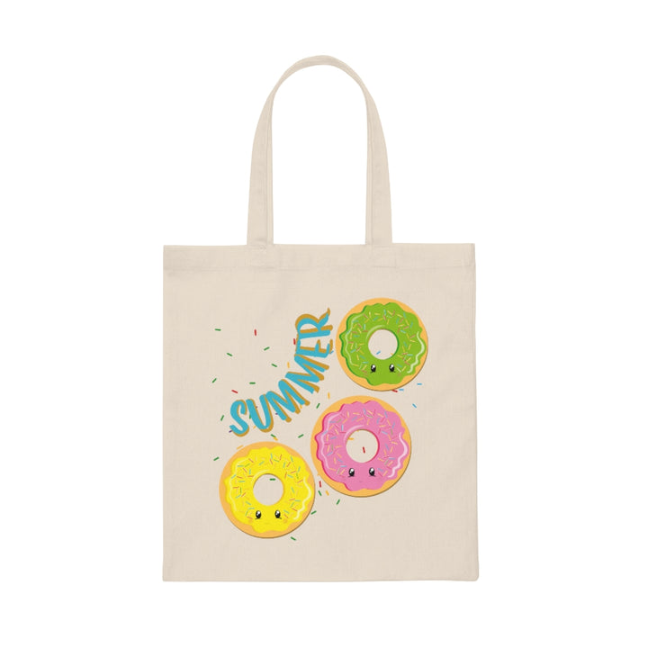 Summer Donuts Canvas Tote Lightweight