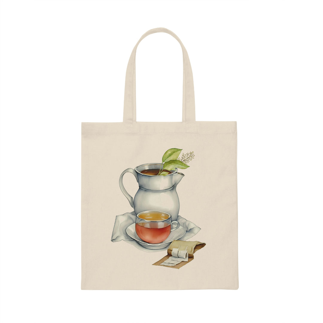 Garden Teatime Lightweight Canvas Tote Bag
