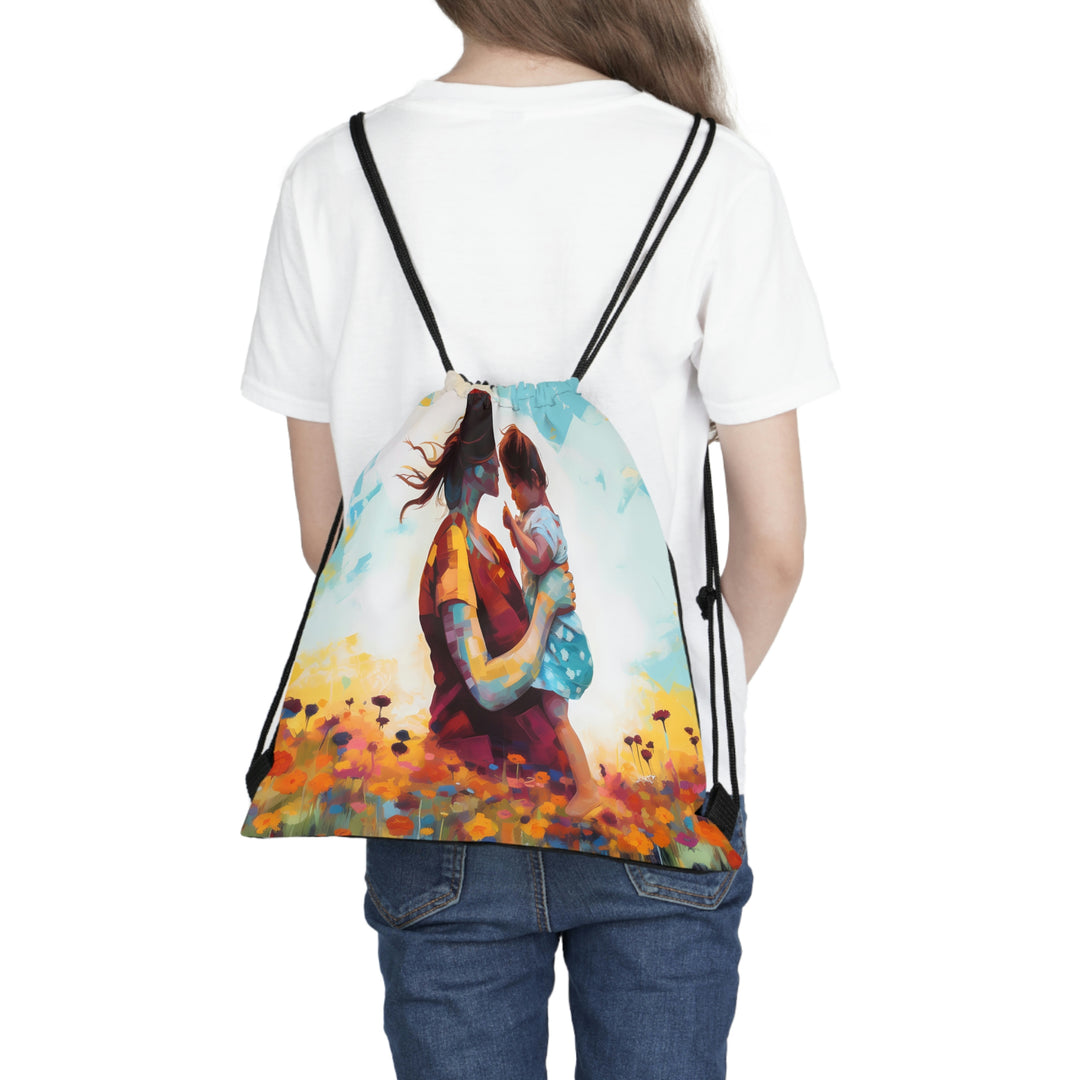 Mother's Comforting Arms Outdoor Drawstring Bag