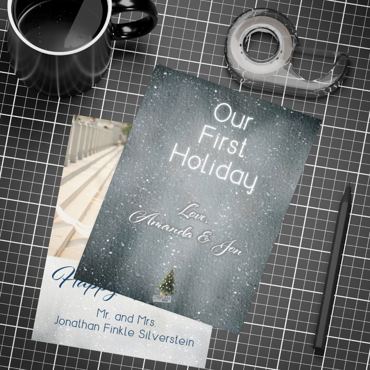 Mr+Mrs First Holiday Greeting Cards