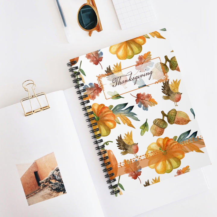 Thanksgiving Pumpkin Spiral Notebook