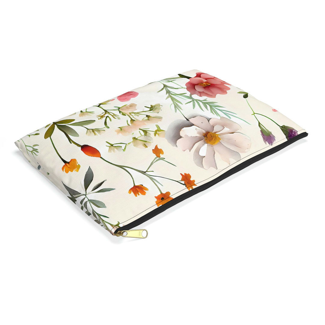 Happy Spring Flower Accessory Pouch
