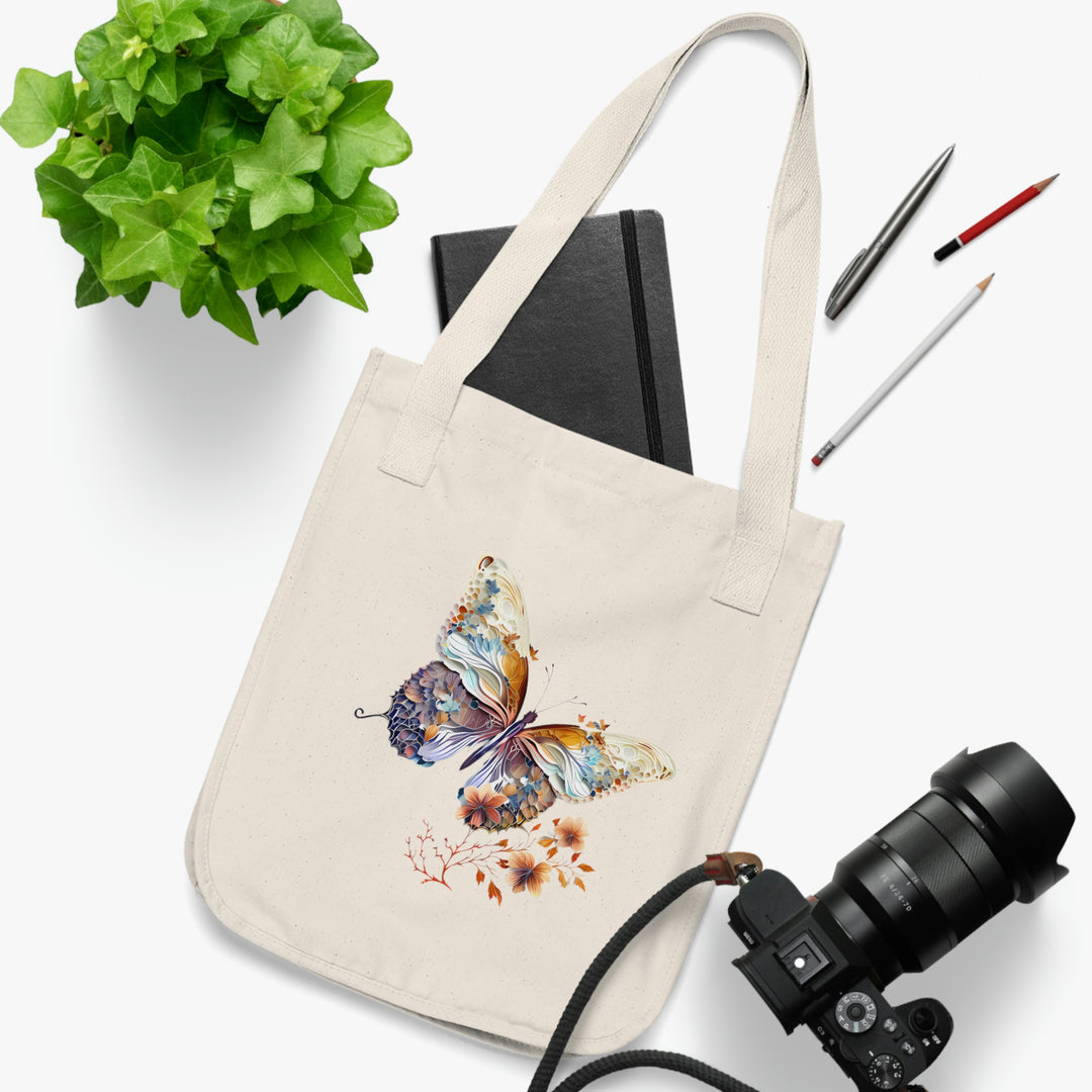 Butterfly In The Meadow Organic Canvas Tote
