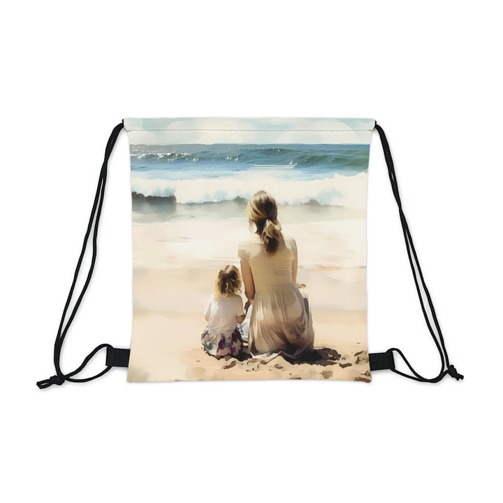 Mother's Love Is The Beacon Outdoor Drawstring Bag