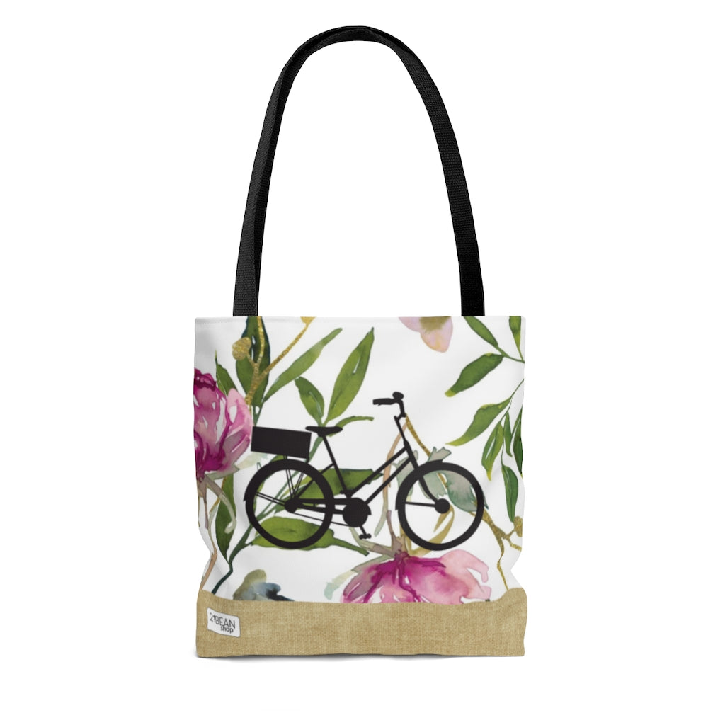 Spring Garden Bicycle Tote Bag
