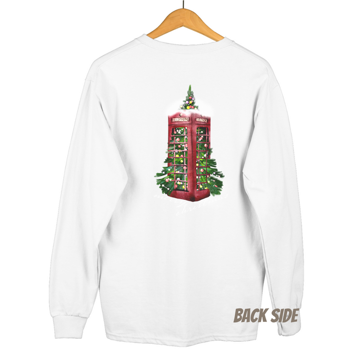 Christmas Is Here Phone Booth Long Sleeve Tee