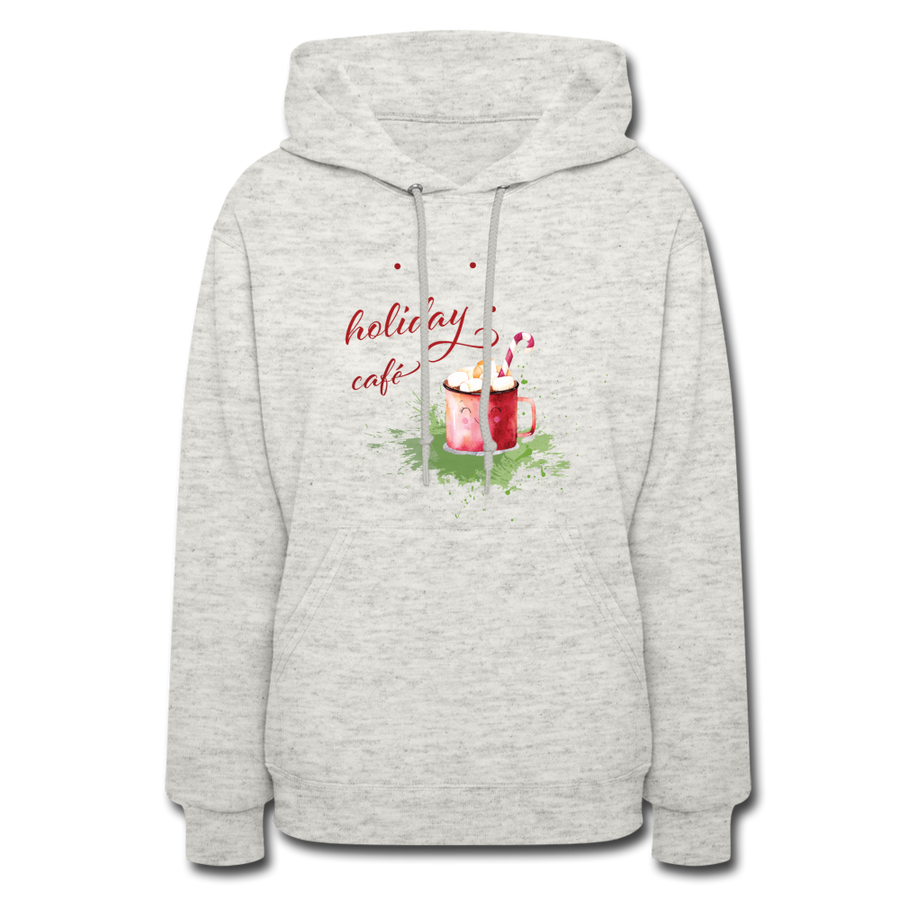 Holiday Cafe Premium Women's Hoodie - heather oatmeal