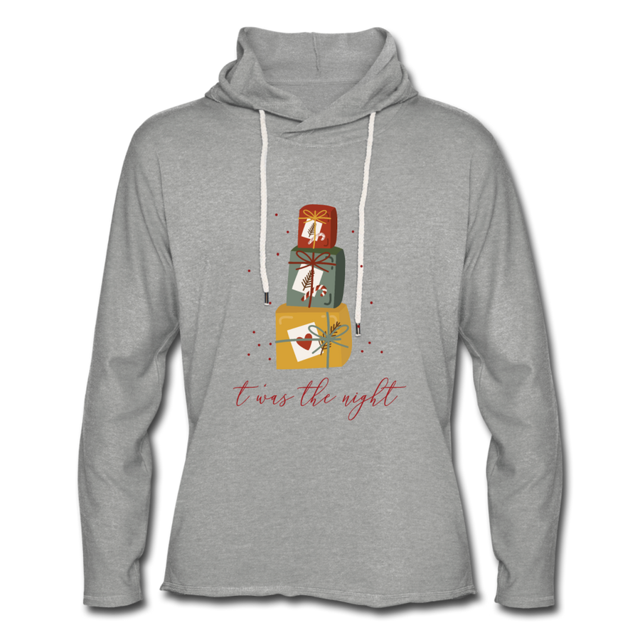 T'was The Night Lightweight Terry Hoodie - heather gray