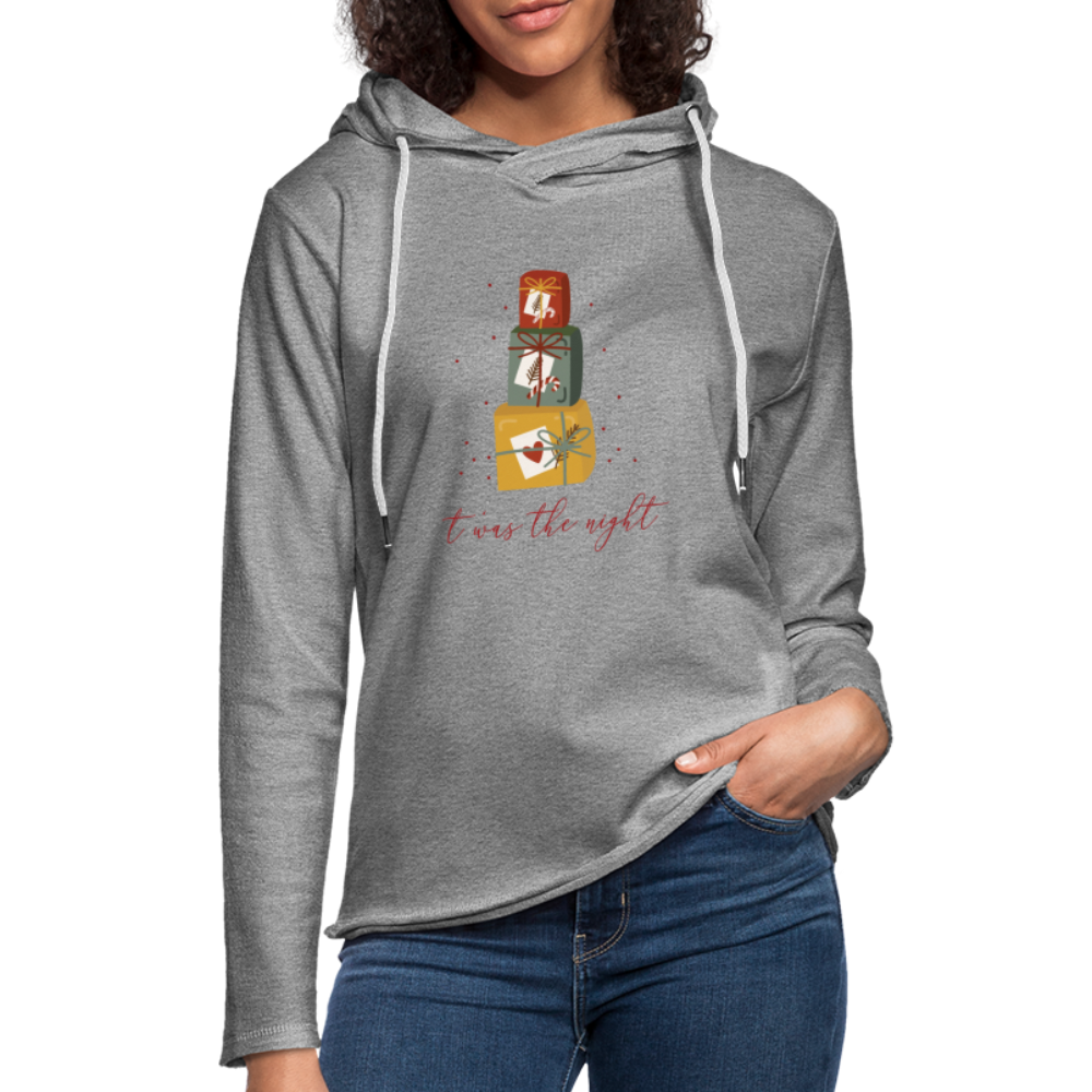 T'was The Night Lightweight Terry Hoodie - heather gray