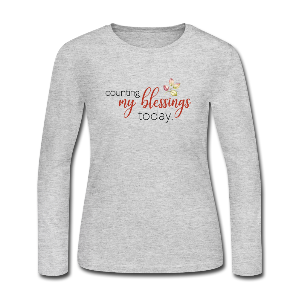 Counting My Blessings Long Sleeve - gray