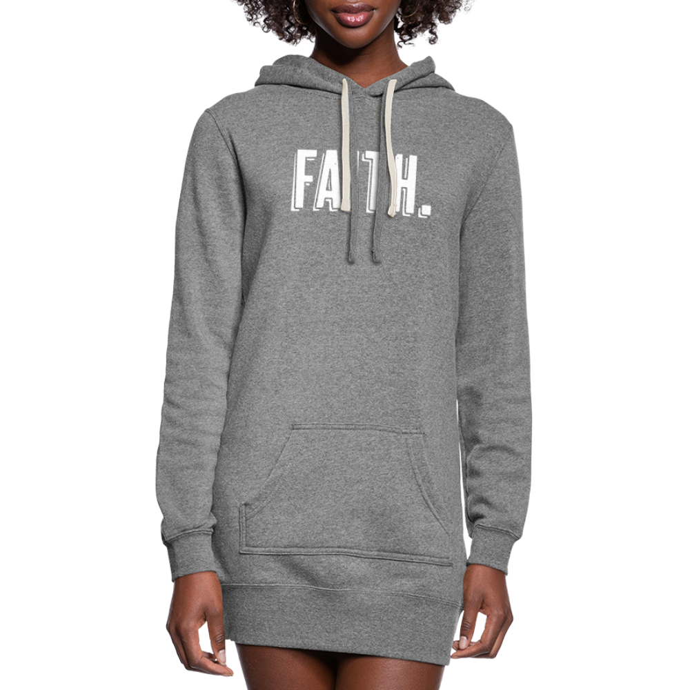 Faith Women's Hoodie Dress - heather gray