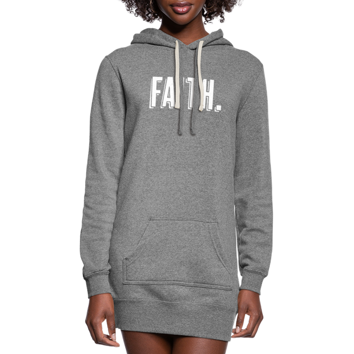 Faith Women's Hoodie Dress - heather gray