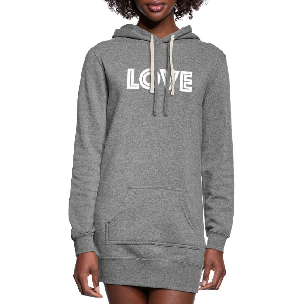 Love Women's Hoodie Dress - heather gray