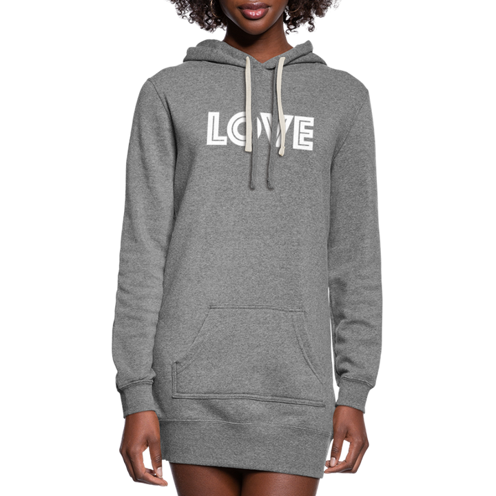 Love Women's Hoodie Dress - heather gray
