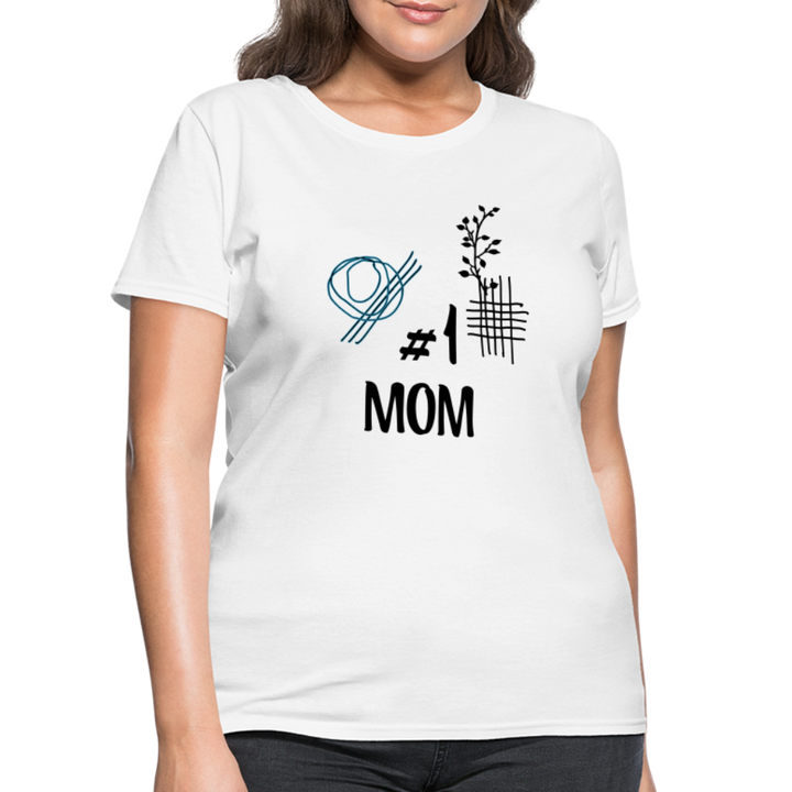 #1 Mom T-Shirt - white
