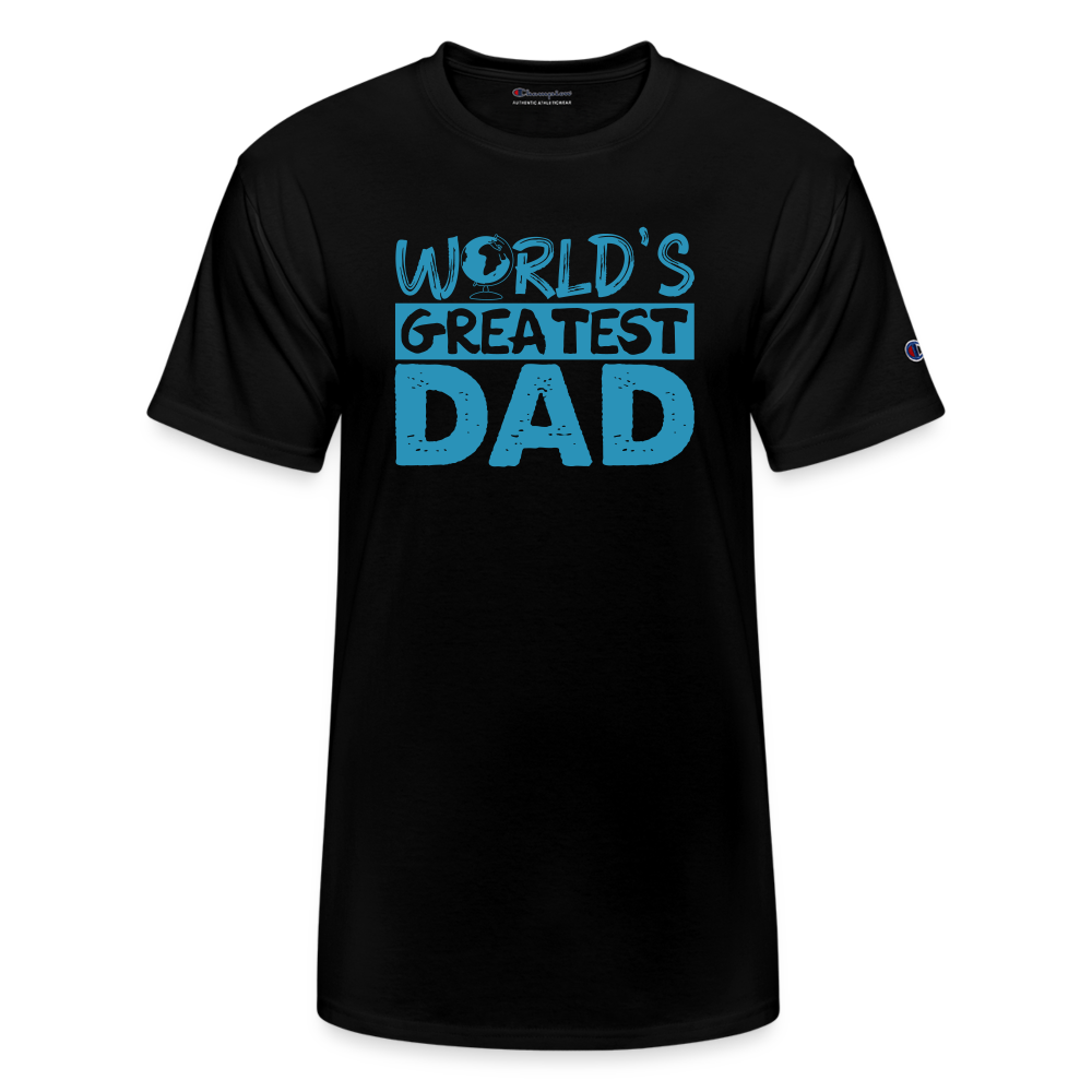 World's Greatest Dad Champion T-Shirt - black