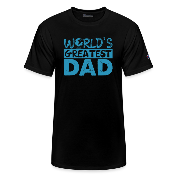 World's Greatest Dad Champion T-Shirt - black